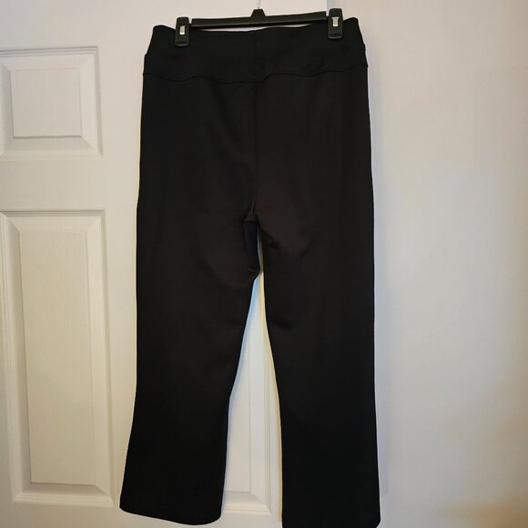 Adidas Womens Wide-Leg Black Jogger Pants Sz M Running Athleisure - Picture 2 of 7